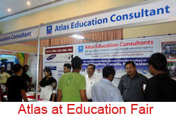 Atlas at education fair in Dhaka