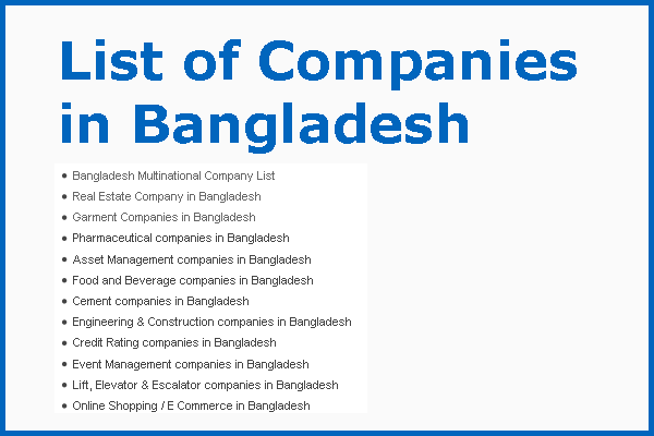 List Of Companies In Bangladesh BD Company List By Sector